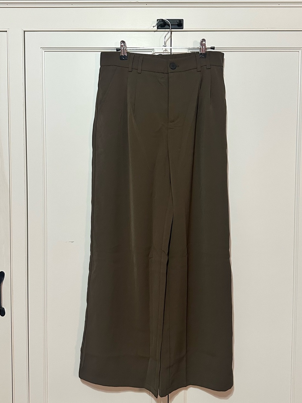 Women’s Chocolate Brown Wide-Leg Dress Pants